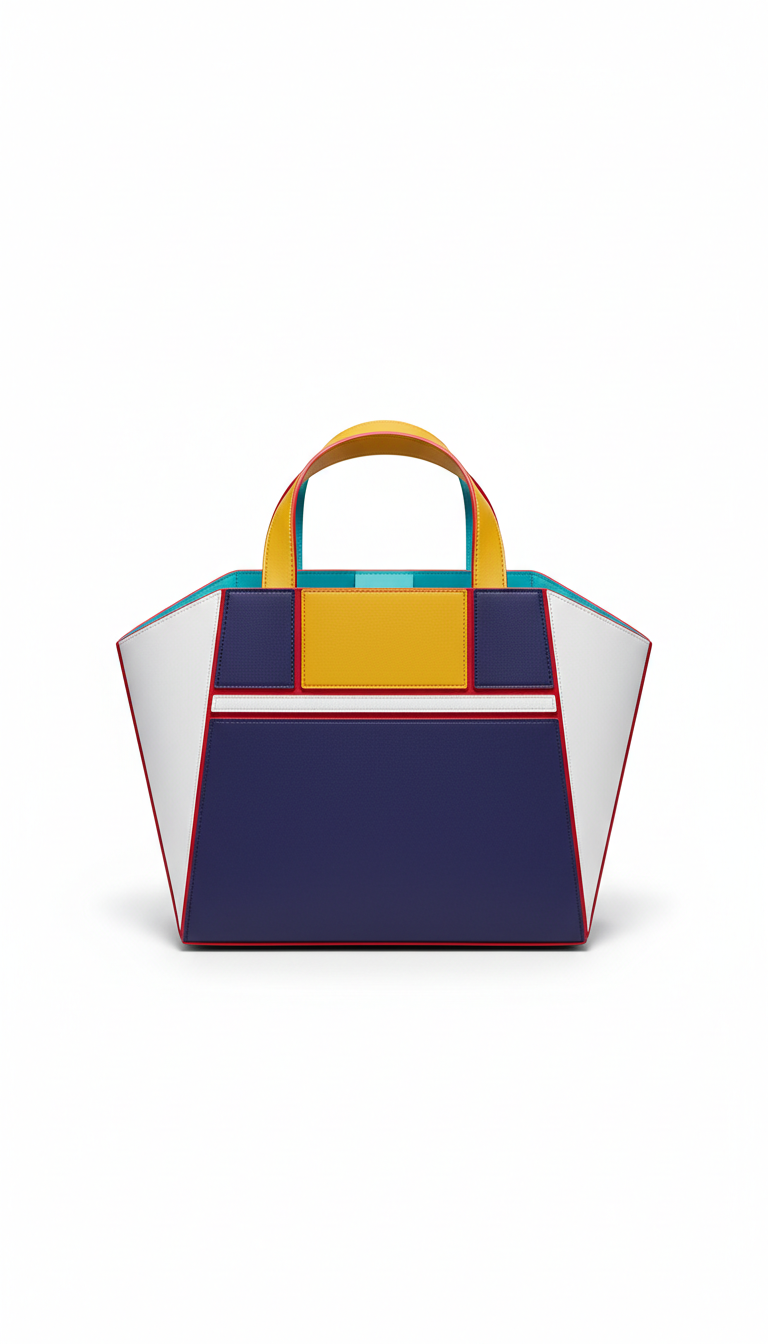 City Aqua Sculptural Tote Bag